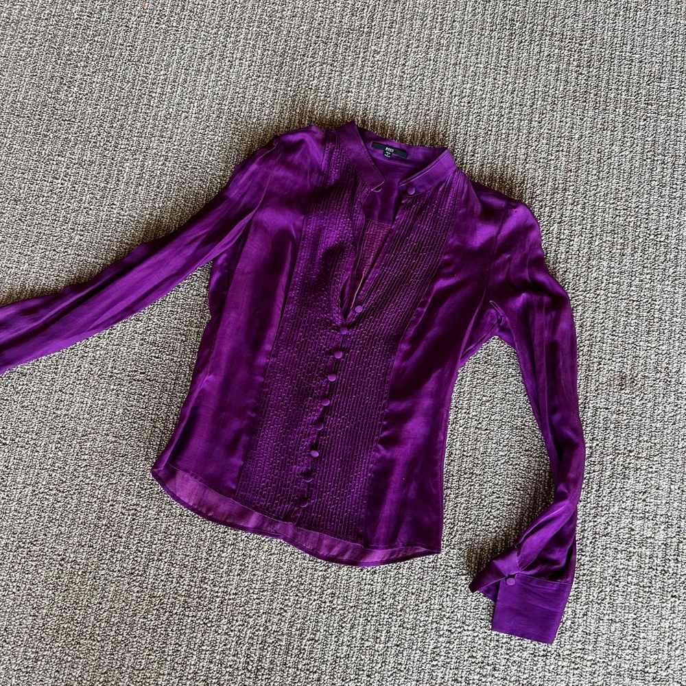 Hugo Boss - button down purple shirt size 6